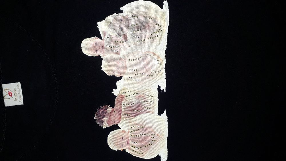 Tricou negru Anne Geddes mărimea S