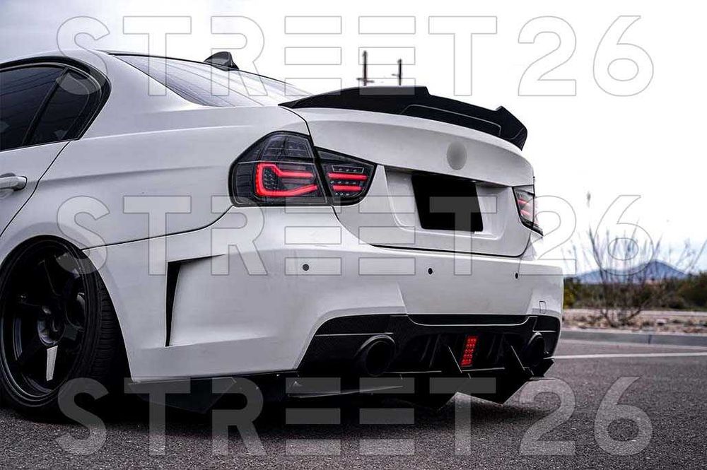 Stopuri LED BMW Seria 3 E90 LCI Sedan (2008-2011) Negru Semnal Dinamic