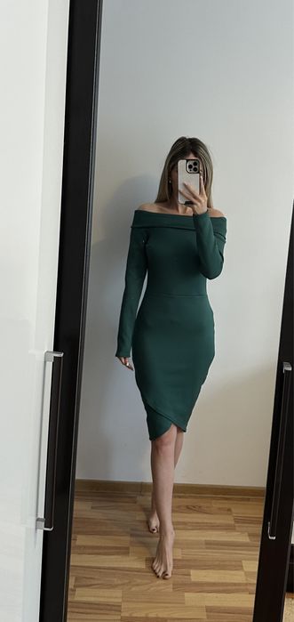 Rochie midi verde