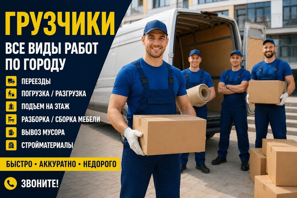 Грузчики! Грузоперевозки!