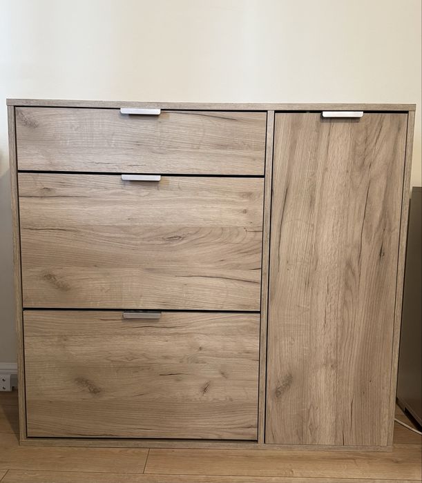 Pantofar Arco 2, PAL, stejar gri, 102 x 33 x 94.5 cm