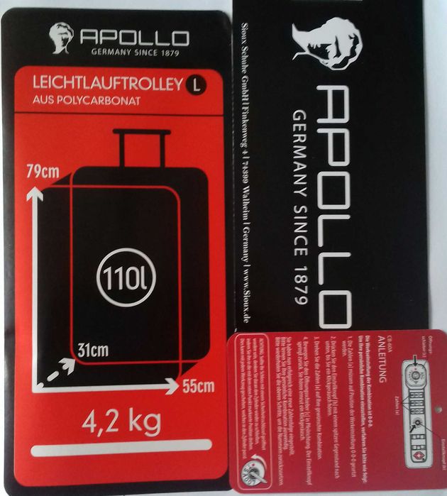 Куфари SIOUX "APOLLO" "L"+"M"+"S" комплектът за  280 лв.