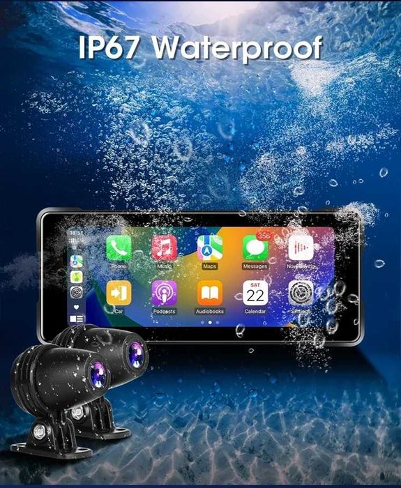 БЕЗЖИЧЕН CARPLAY за мотор 6,86" водоустойчив