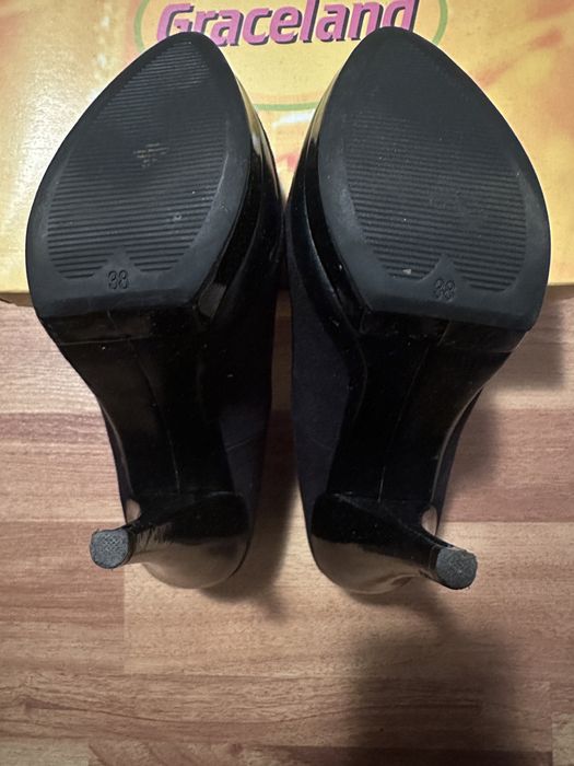Pantofi cu toc, negru, 38, ca noi