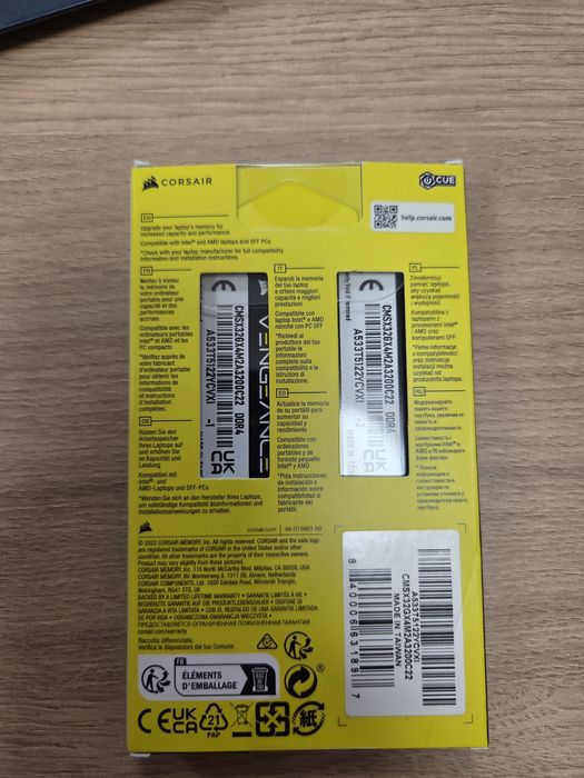 Corsair Vengeance, 32gb RAM, DDR4, 3200MHZ,cl22