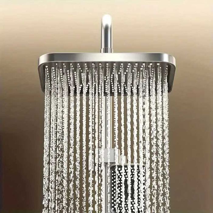 Душ система със смесител с дисплей Термостатен душ пита Сив