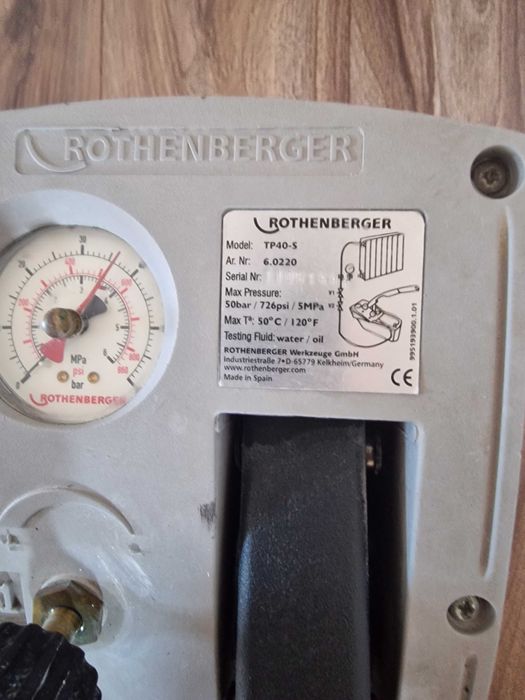Pompa testare instalatii, Rothenberger TP40