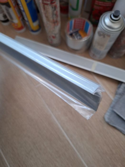 Profil aluminiu terminație blat și teu îmbinare de 70cm și 4cm gros