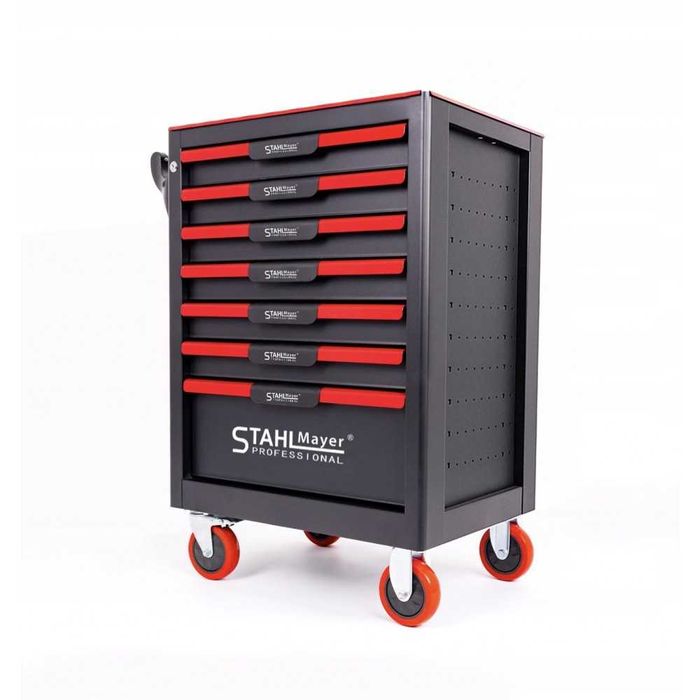Шкаф - количка за инструменти със 7 чекмеджета , STAHLMAYER - Red Line