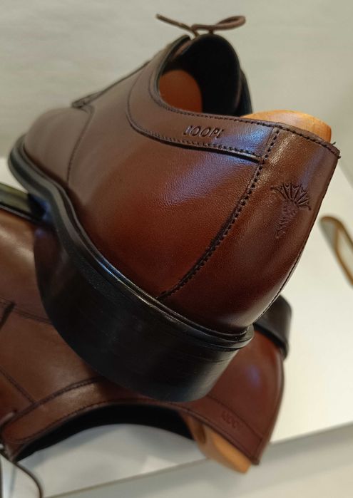 Pantofi derby plain toe 46 46.5 premium JOOP! NOI piele naturala moale