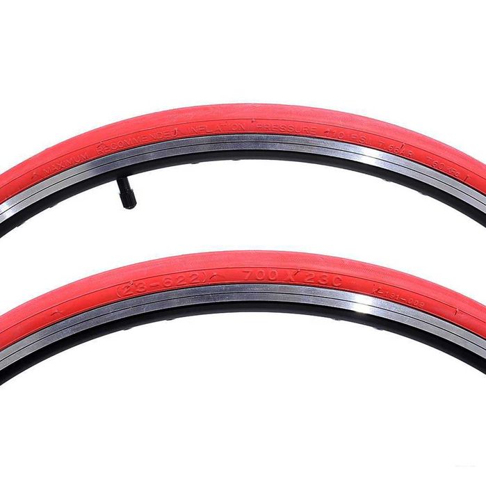 Външна гума за шосеен велосипед VELO SLICK (700 x 23C) - Червена, Синя