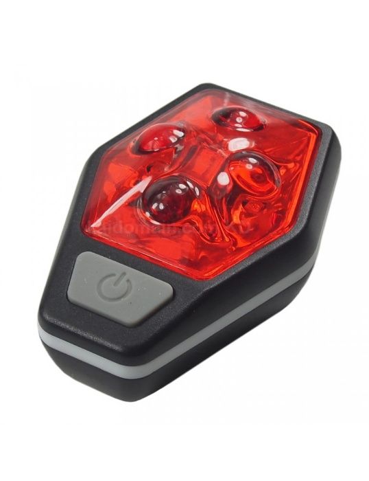 Задна LED стоп светлина за велосипед RAYPAL, 80 Lum, 2xAAA, 4 режима