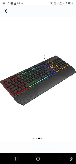Tastatura gaming semimecanica AOC GK200, iluminare rainbow, layout US