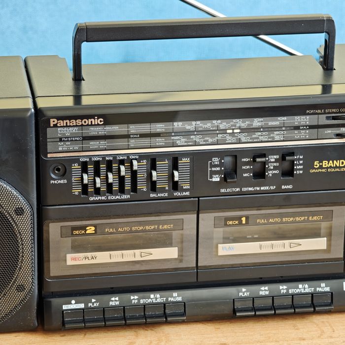 Ретро касетофон Panasonic RX-CT800 – 5-Band Portable Stereo Component System
