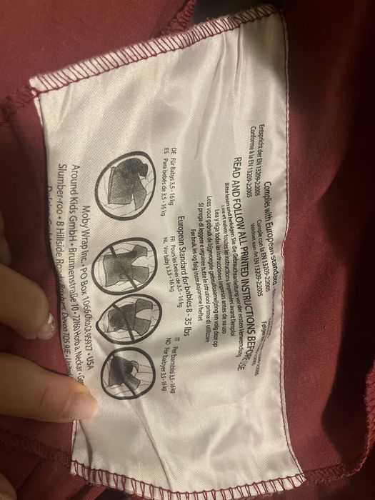 Moby wrap chico bordo