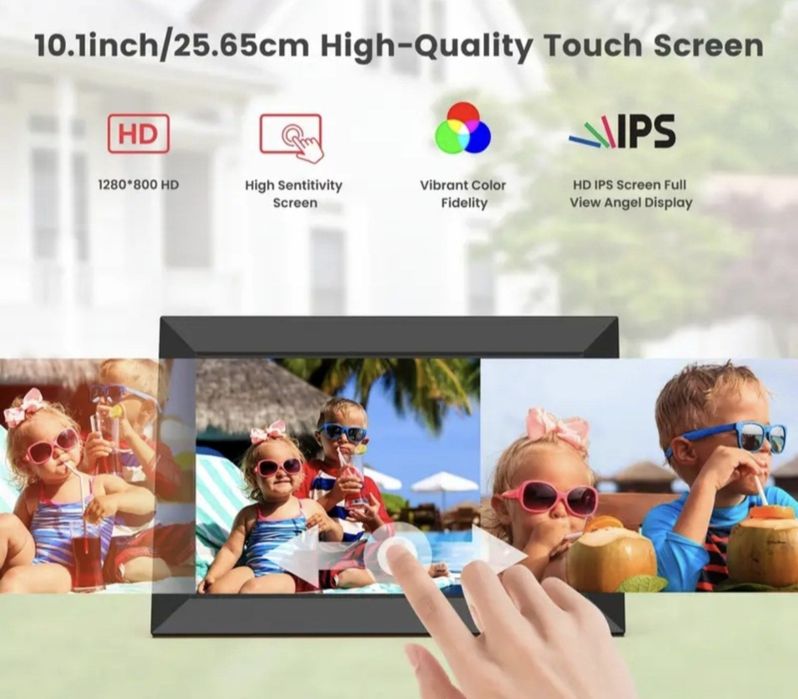 Smart Цифрова фоторамка WiFi 10,1-инчова 1280x800 32GB Uhale APP