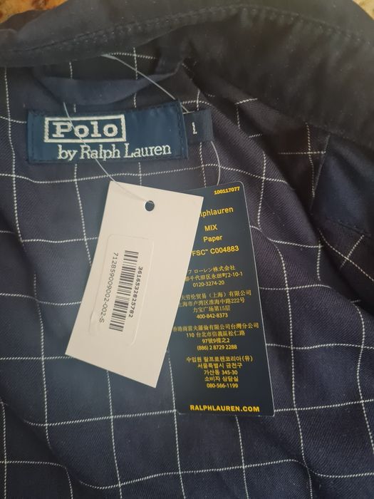 Geaca Ralph Lauren  albastru + bej windbreaker marimea L