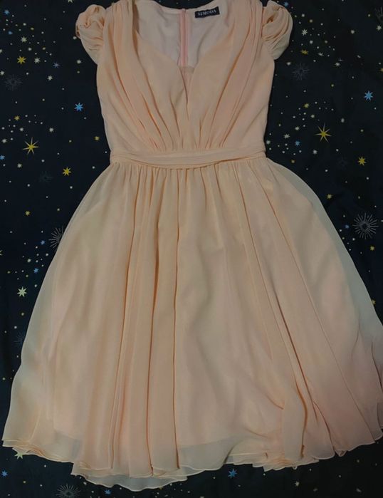 Rochie roz pal elegantă