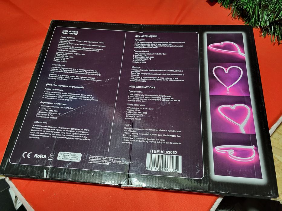 Lampa inimioara led roz noua 40 lei