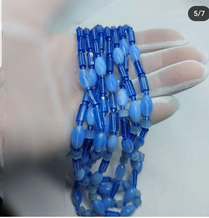 Бусы чехославакия сатиновое стекло