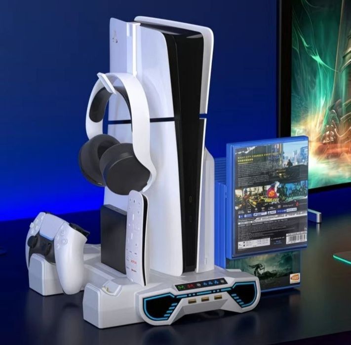 Зарядная докстанция для геймпада приставка с охлаждением PlayStation 5