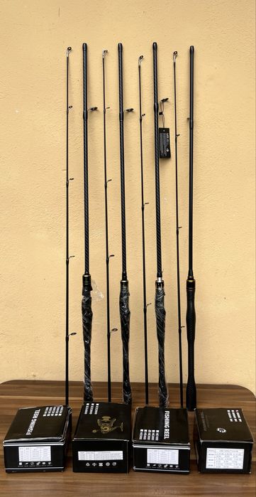 Combo (lanseta+ mulineta) spinning nou, 1.80m 5-28g/ știucă, șalău, avat