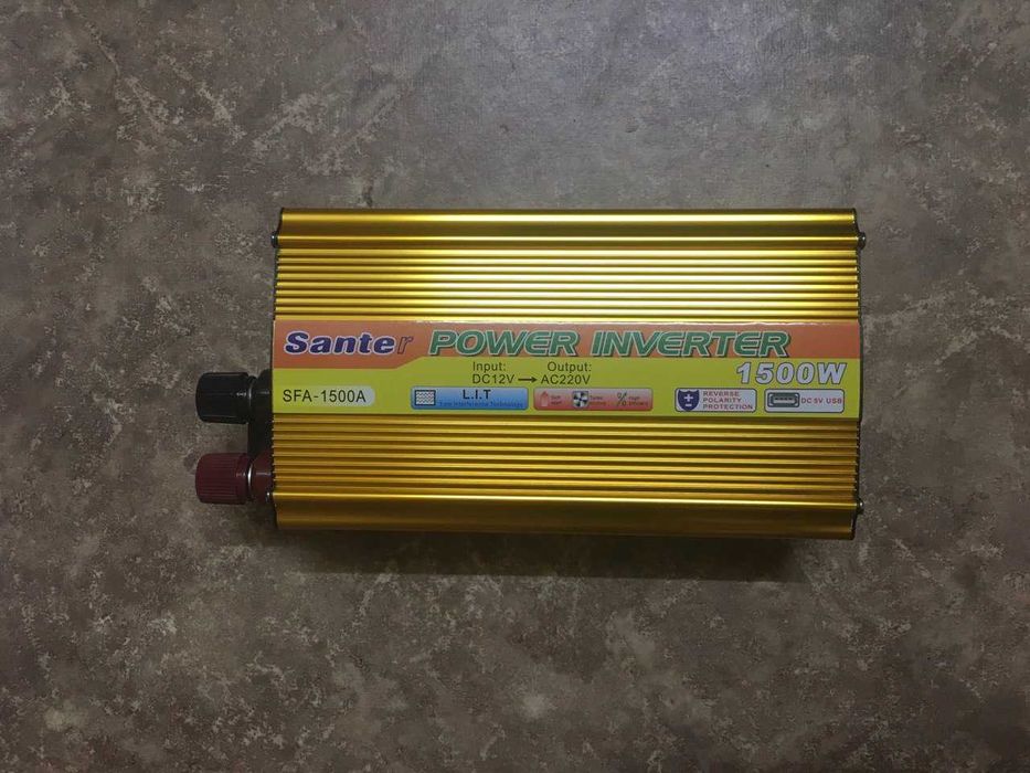 Инвертор 1500 ватт с 12 на 220 с защитой от перегрузки есть доставка
