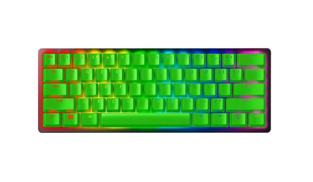 ^ Рассрочка на комплект кейкапов RAZER PBT Keycap +Coiled Cablee-Green