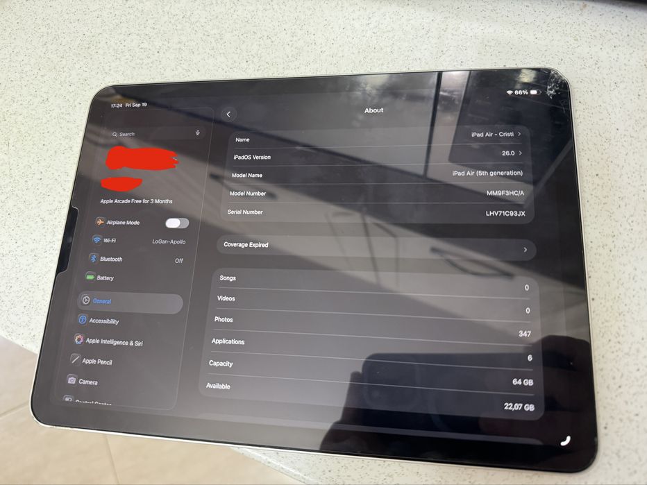 Apple iPad Air 5 2022 Procesor M1 64Gb