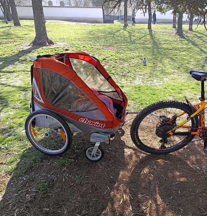 Двойна количка/ рикша за велосипед