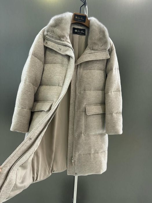 Палто с косъм от норка Loro Piana