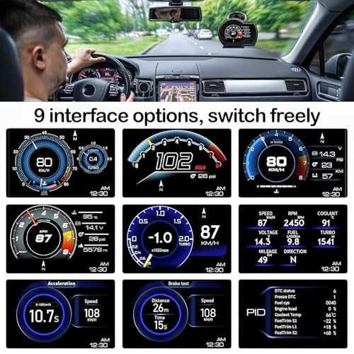 OBD2 + GPS дигитален HUD скоростомер за кола
