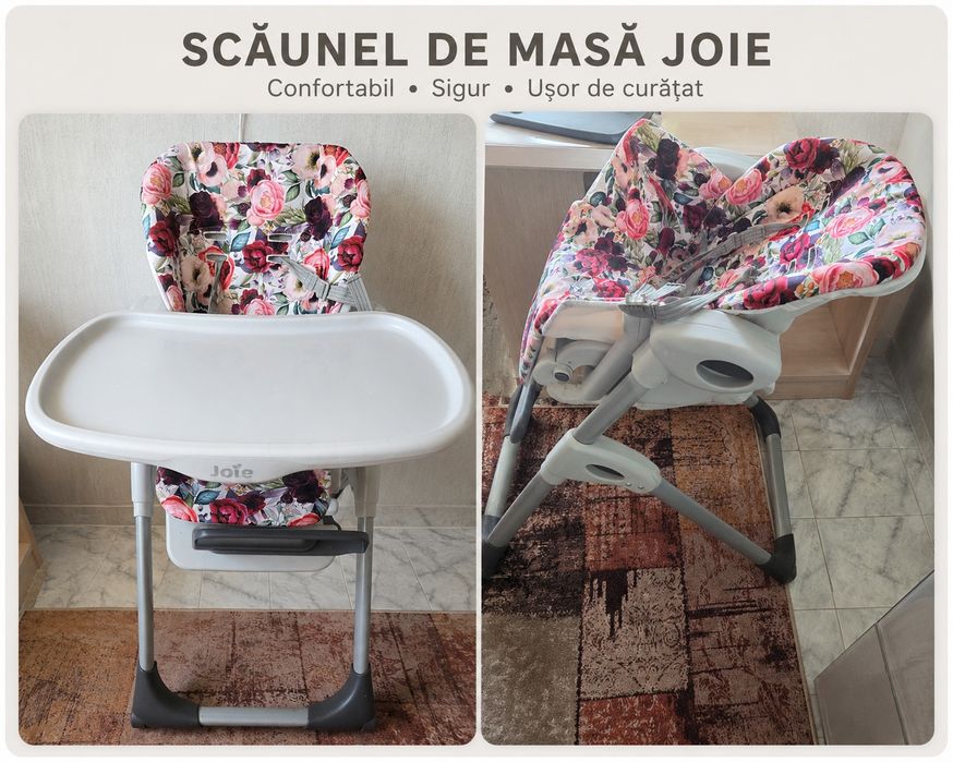 Oferta !! Scaun de masă bebe joie cu 2 huse impermeabile
