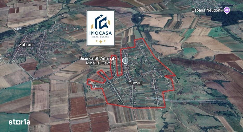 Vanzare Teren Extrav. Arabil, Pășune Chesint, Zabrani 1ha - 48.86ha
