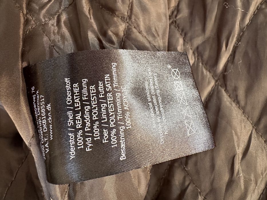 Geaca Piele Naturala CKN SCANDINAVIA Guler Blana Barbati | Marime XXL