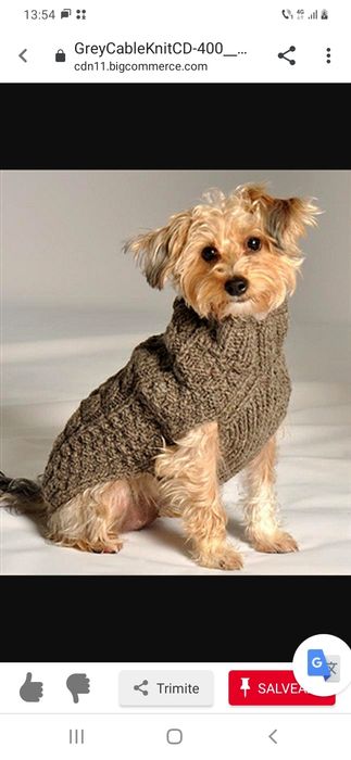 Hăinuțe pentru căței din material si tricotate