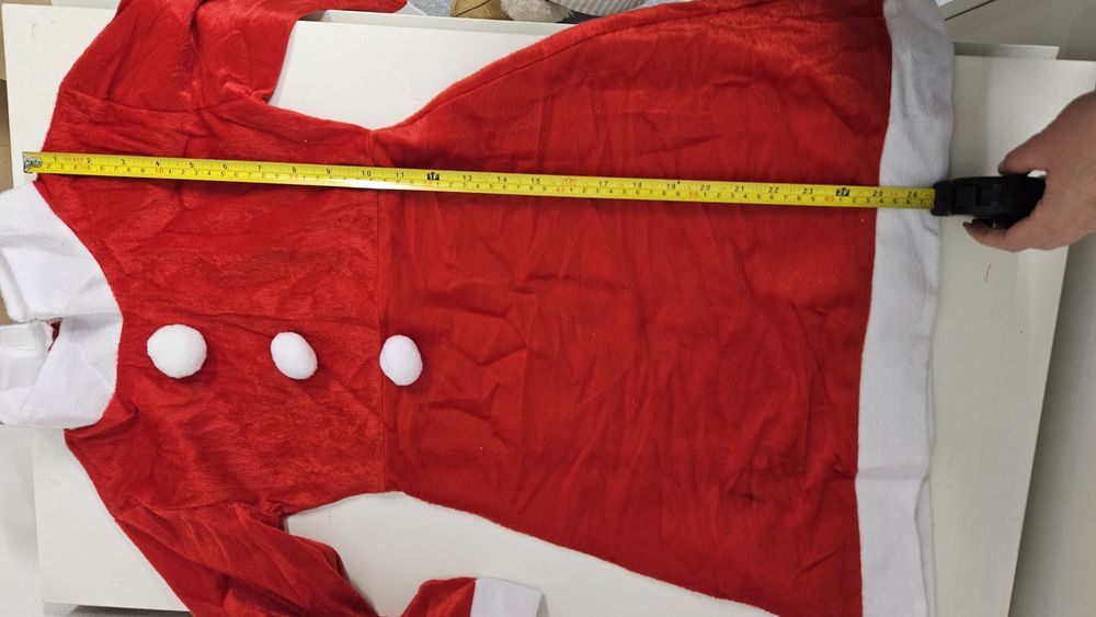 Коледни роклички с шапки, два размера