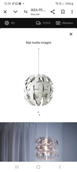 Vand lustre albe reglabile