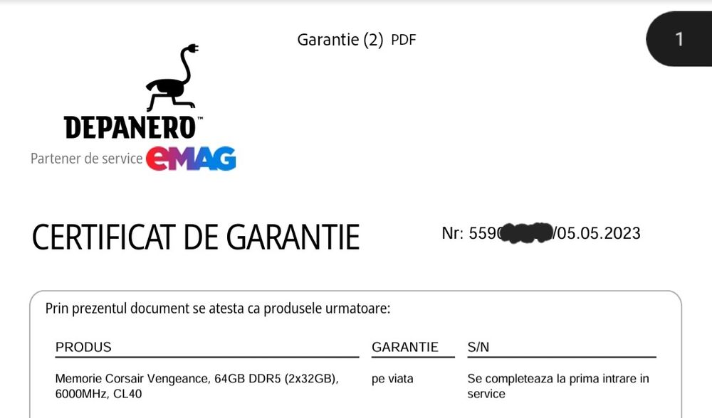 Memorie RAM Corsair Vengeance 128GB 2x64GB DDR5 (2x2x32GB)