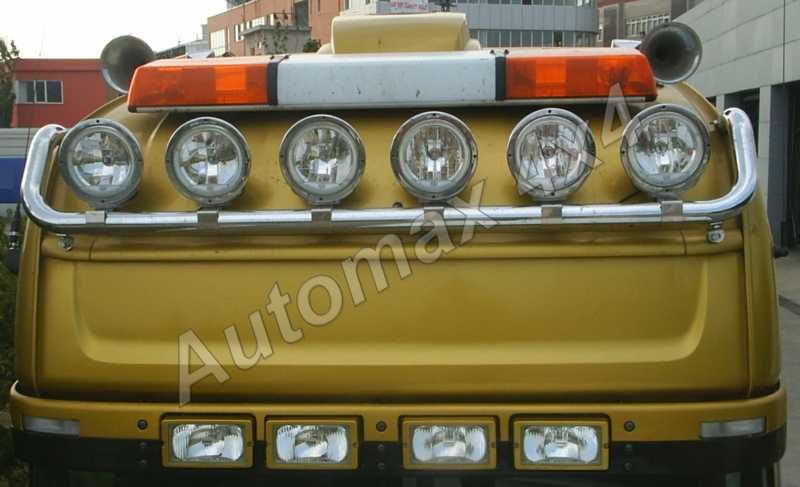 Bullbar, bara inox, suport proiectoare plafon Scania