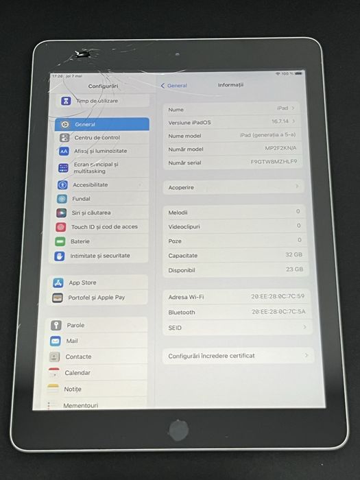 Apple iPad 5 WiFi 32GB ID-XXL11211