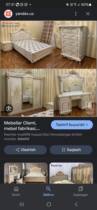 Assalom alekum Mebela zakas olamiz va razberat saberat qilamiz