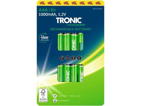 Set 8 acumulatori NIMH reincarcabili, Tronic, originali, AAA, R3 noi, sigilati, realizati in Germania, PT. JUCARII, TELECOMENZI, baterii reincarcabile