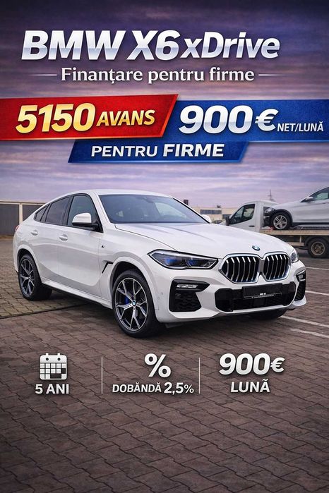 BMW X6 xDrive30d M Sport|51.500€ NET|Finanțare 10% avans|TVA deductibi
