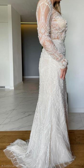 Rochie mireasa cu perlute / margele