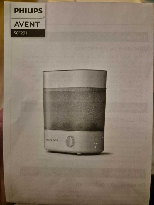 Sterilizator de biberoane Philips Avent SCF291