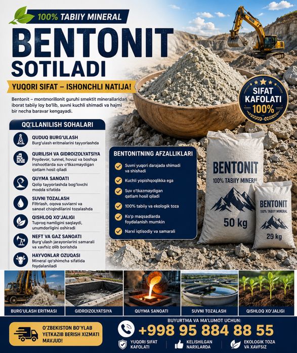 Bentonit gil va gil mahsulotlari