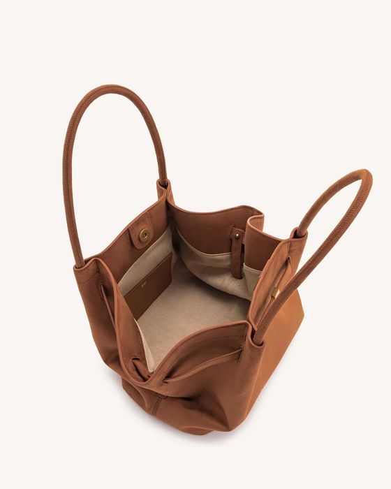 Дамска чанта  JW PEI – като нова Hana Medium Faux Suede Tote Bag - Brown