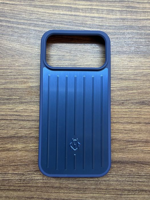 Rimowa iPhone 17 Pro Max Aluminum Case Husa Metalica Deep Blue