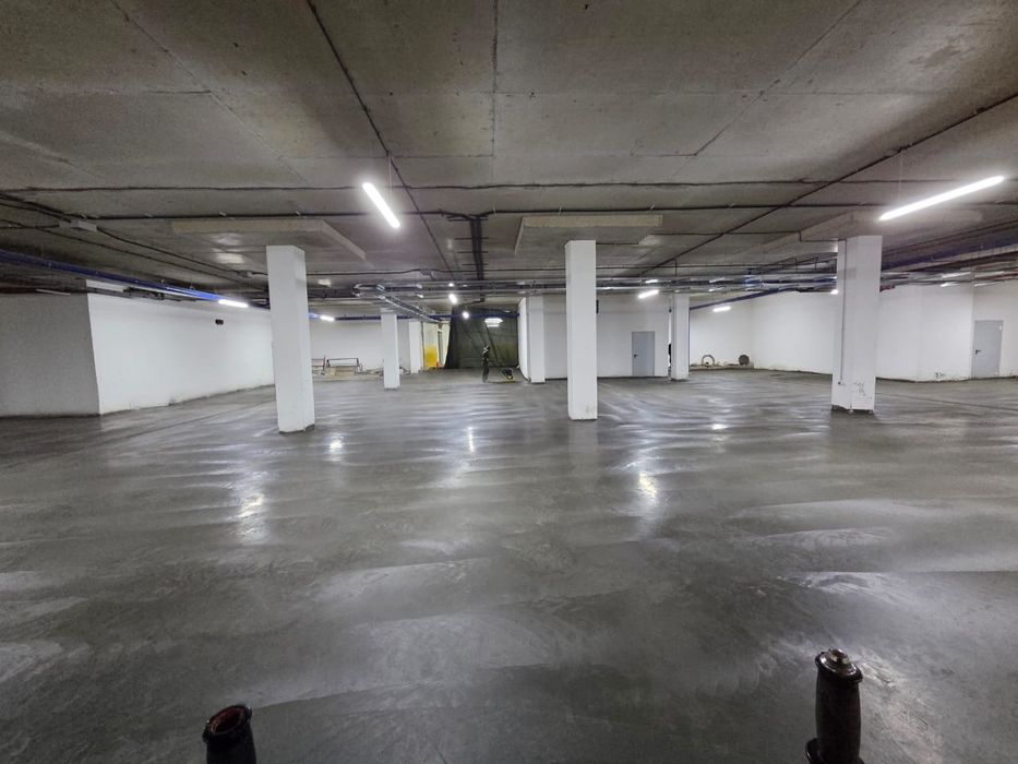 Промышленные полы, затирка бетона